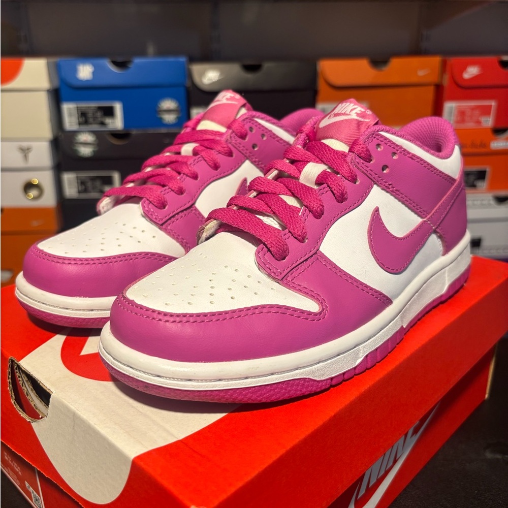 Nike Kids Pink and White Sneakers - Picture 3 of 10